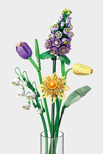 DeFacto Renkli Çiçek Buketi Blok Set F2535AXNS