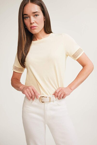 DeFacto Бавовняна футболка з короткими рукавами та круглим вирізом стандартно...