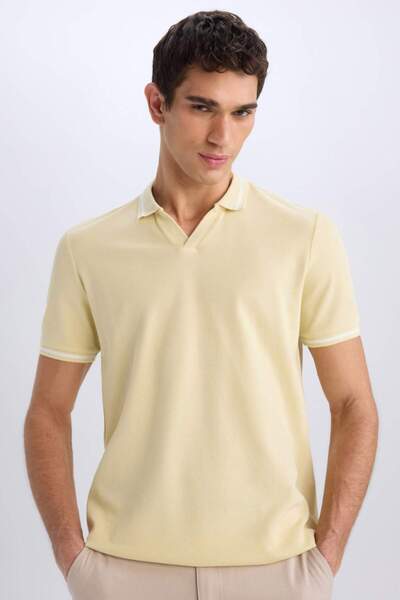 DeFacto Tricou cu mânecă scurtă cu guler polo cu croială normală E2251AX25SM