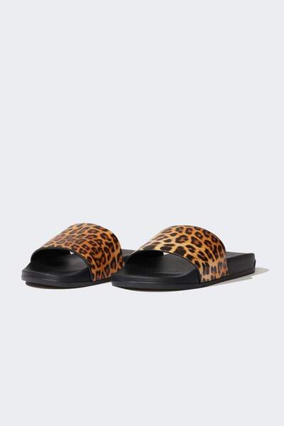 DeFacto Women's Flat Sole Leopard Patterned Single Strap Eva Slippers E3343Ax...