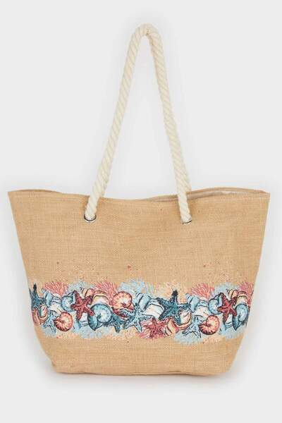 DeFacto Geantă de plajă din paie pentru femei E7399AXNS