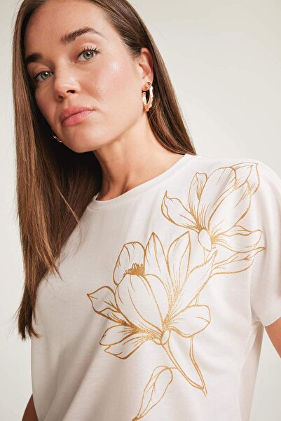 DeFacto Majica kratkih rukava sa okruglim izrezom i printom E9892AX25SM