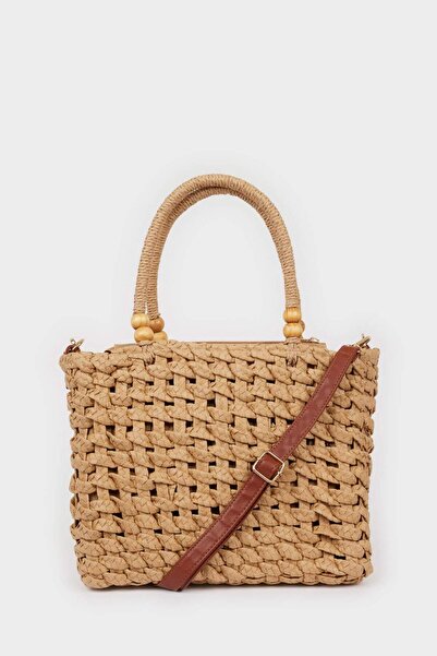 DeFacto Women's Straw Shoulder Bag E1516Axns