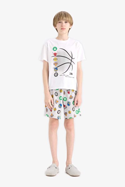 DeFacto 100% pamuk NBA trenutni timovi elastična pidžama za dečake E2700A825SM