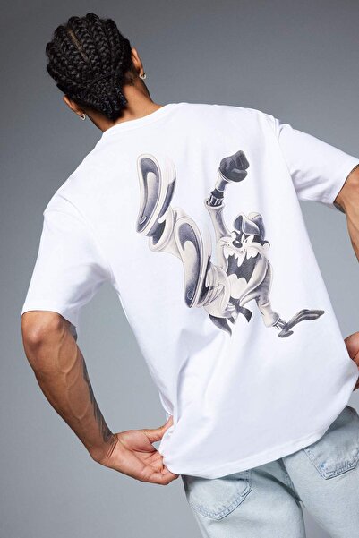 DeFacto Tricou cu mânecă scurtă, 100% bumbac, Looney Tunes, cu decolteu rotun...