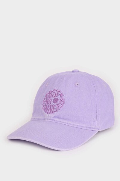 DeFacto Kız Çocuk Nakışlı Jean Cap Şapka D8408A825SM