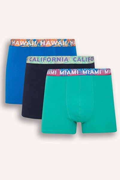 DeFacto Regular Fit 3'lü Boxer D9874AX25SP