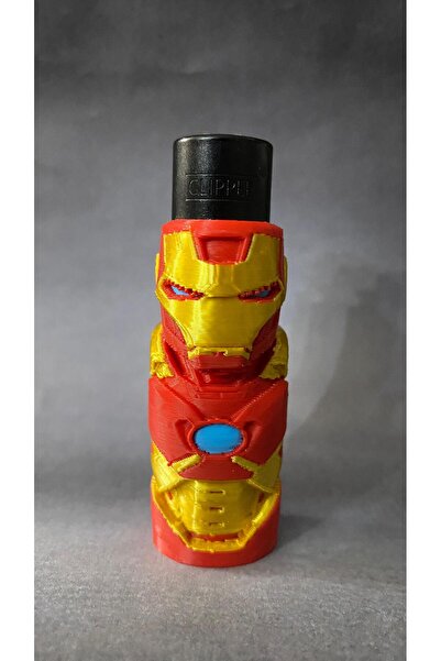 Store Ironman Temalı Clipper Çakmak Kılıfı/Figür (Çakmak Dahil)