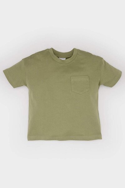 DeFacto Crew Neck Basic Plain Short Sleeve T-Shirt Baby Boy B7005A525Sm