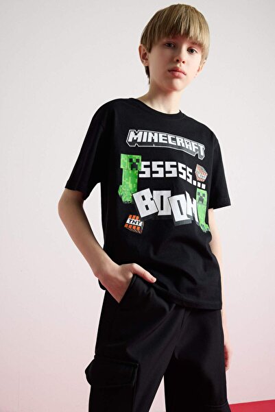 DeFacto Minecraft majica kratkih rukava sa okruglim izrezom za dečake E3093A8...