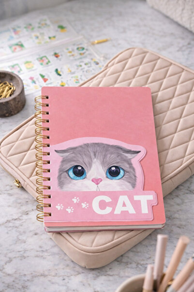 matheon دفتر ملاحظات حلزوني بغلاف قطيفة – تصميم قطعة واحدة، دفتر ملاحظات للمد...