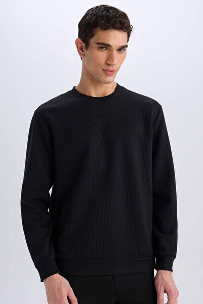 DeFacto Basic-Sweatshirt mit normaler Passform und Rundhalsausschnitt D7231AX...