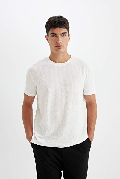 DeFacto Tricou negru cu mânecă scurtă, cu decolteu, cu croiala normală D6477A...