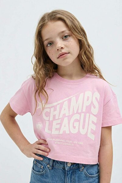 DeFacto Bedrucktes Kurzarm-T-Shirt mit Rundhalsausschnitt für Mädchen E0352A8...