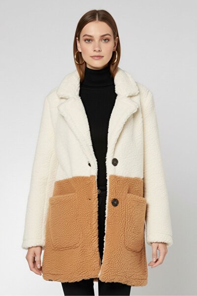 French Connection Women Two Tone Faux Fur Jacket, Multicolor