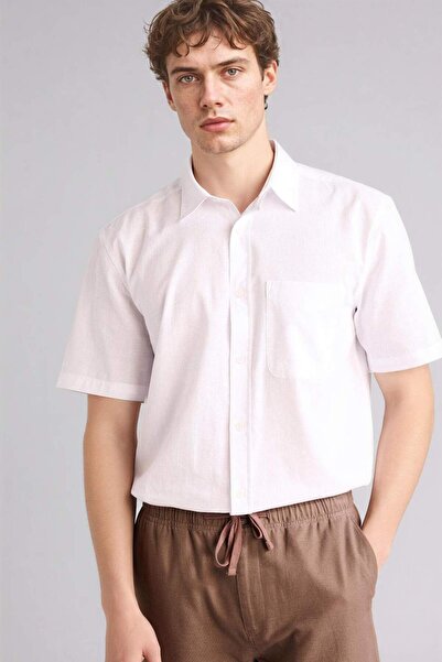 DeFacto Normale Passform, Polokragen, einfaches, gerades Kurzarmhemd D7551AX25SP