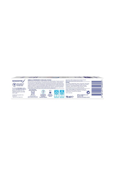 Sensodyne Klinik Beyazlık Çay, Kahve ve Tütün Lekelerine Karşı Diş Macunu 75ml