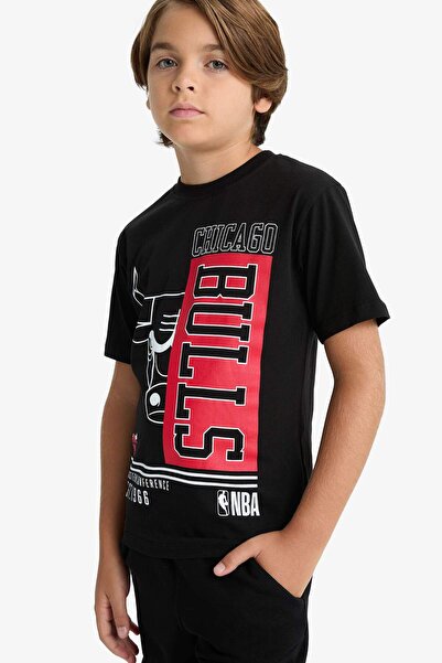 DeFacto NBA Chicago Bulls Bisiklet Yaka Kısa Kollu Tişört Erkek Çocuk D9504A8...