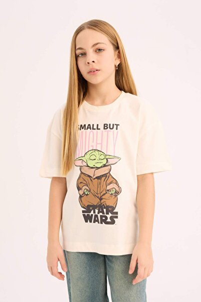 DeFacto Star Wars-Mandalorian Oversize Wide Fit Crew Neck κοντομάνικο μπλουζά...