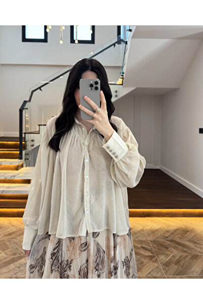 My Blog Stone Chiffon Shirt - 70253