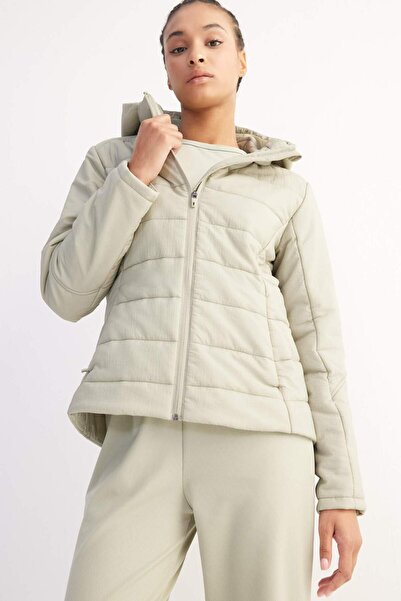 DeFacto Jachetă hidrofugă cu buzunar și fermoar K cu glugă M de tranziție D60...