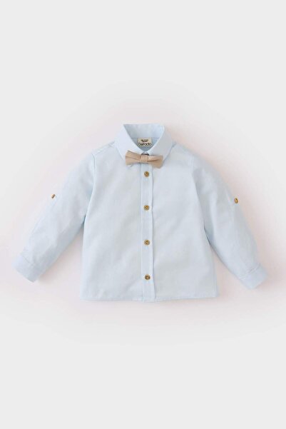 DeFacto Long Sleeve Light Blue Baby Boy Shirt E2021A5/Be343