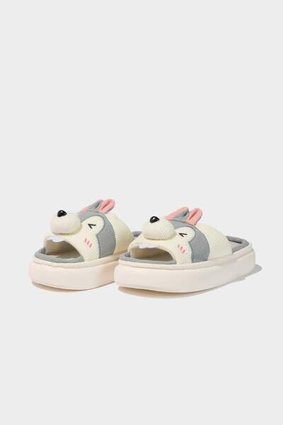 DeFacto Women's Rabbit Figured Flat Sole House Slippers E2281Ax24Wn
