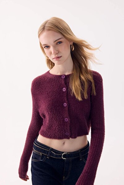 DeFacto Slim Fit Slim Fit Crew Neck Knitwear Cardigan Z9318Az24Wn