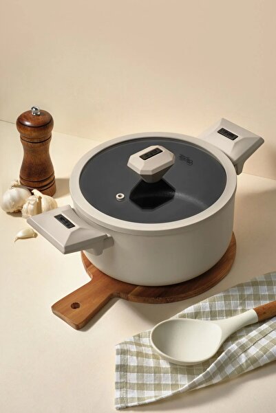 Kitchen Life Gigilli Cristel Oală din Titan 20 cm - Crem