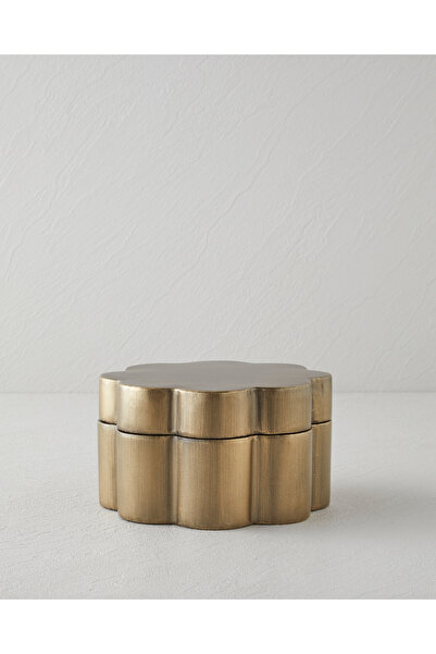 English Home Glitz Dekoratif Kutu 13X13X8 cm Bronz