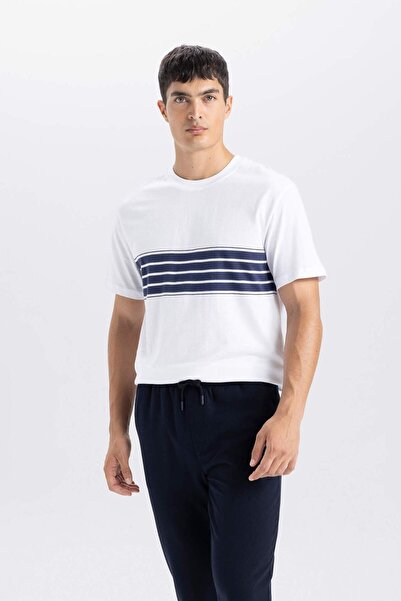 DeFacto Μπλουζάκι με κοντό μανίκι από 100% βαμβάκι με κανονική εφαρμογή D4798...