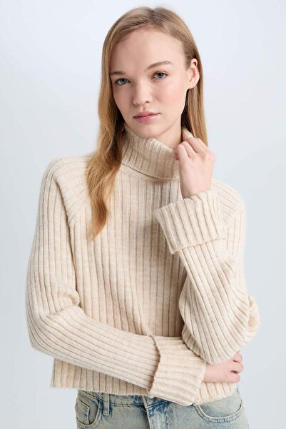 DeFacto Übergroßer Rollkragenpullover aus Strick L0986AZ24CW