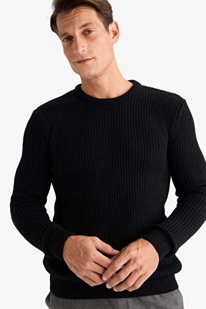 DeFacto Standard Fit Crew Neck Knitwear Sweater C8814Ax24Wn