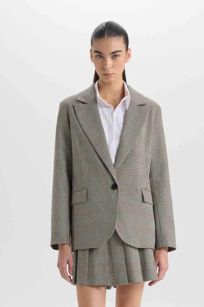 DeFacto Übergroße Jacke mit breiter Passform und Revers 3195139