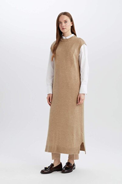 DeFacto Regular Fit Crew Neck Long Knitwear Jumpers B0197Ax24Wn