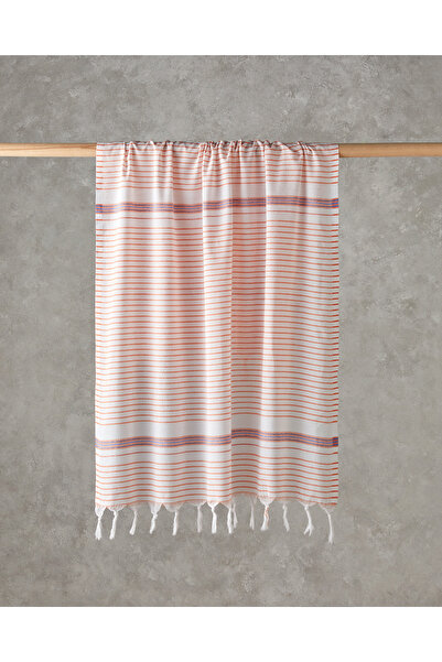 English Home Bony Rejenere Çizgili Peştamal 90x150 cm Mavi-Turuncu