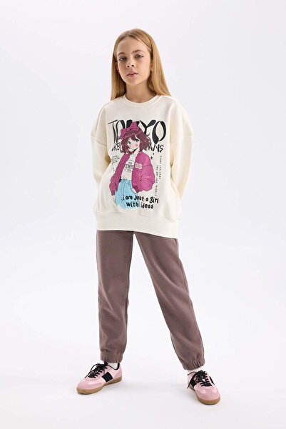 DeFacto Дънки с еластична талия за момичета D6540A824WN