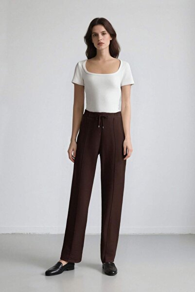 DeFacto Black Jogger Pants Elastic Waist Lace-Up Basic Straight Leg D2573Ax24Au