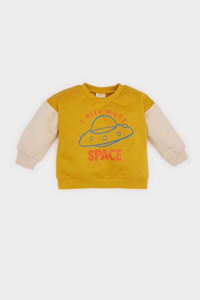 DeFacto Hanorac cu gât rotund, cu imprimeu și puf moale în interior, pentru b...