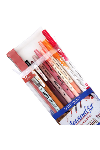Writech W-JK03-3 DUSK KALEM SETİ (KIRMIZI-PEMBE) - 9'LU SET