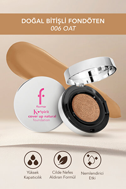 Flormar K-Spirit Cover Up Yoğun Kapatıcı Pürüzsüz Doğal Bitişli Cushion Fondö...