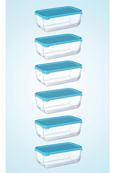 Paşabahçe Mavi Kapaklı 6'lı Snowbox Saklama Kabı 53743