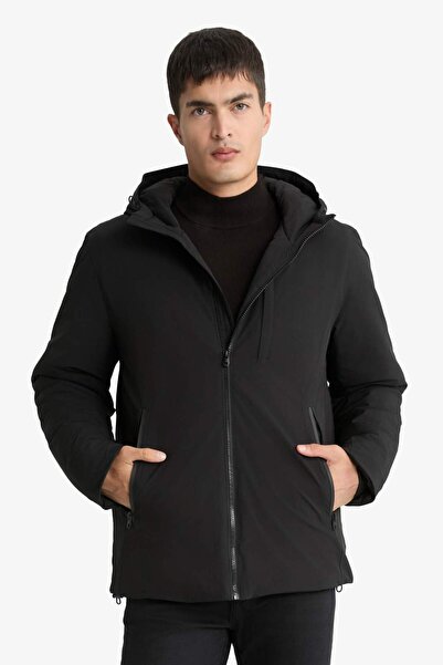 DeFacto Water Repellent Regular Fit Hooded Zipper Coat A2620Ax24Wn