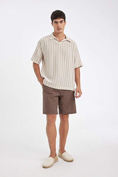 DeFacto Relax-Fit-Bermudashorts aus 100 % Baumwolle D7916AX24SM