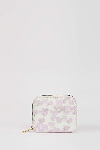 DeFacto Women's Heart Patterned Faux Leather Wallet D7029Axns