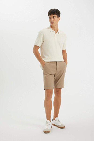 DeFacto 100% Cotton Bermuda Shorts D4268Ax24Sm