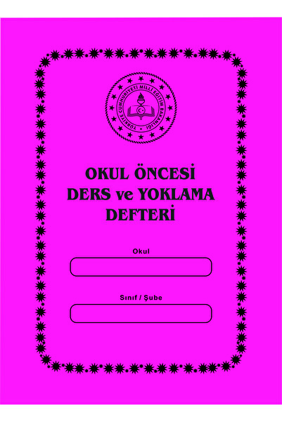OKULLAR YAYINEVİ ANAOKULU DERS VE YOKLAMA DEFTERİ P.P. KAPAK