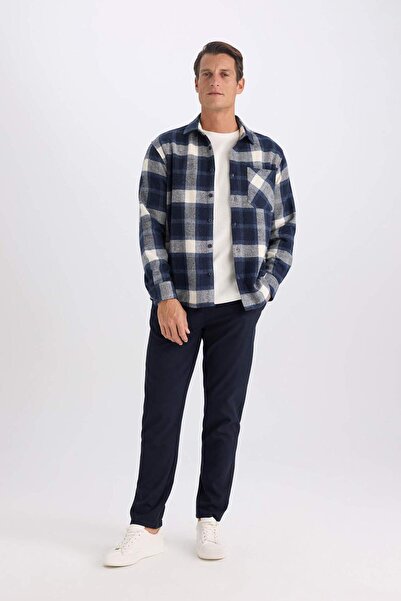 DeFacto Pantaloni de jogging cu talie cu șireturi și buzunare cu picioare dre...