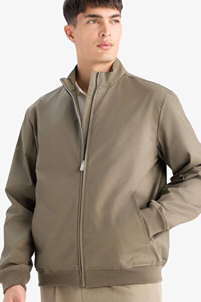 DeFacto Su İtici Slim Fit Mont Ceket Dar Kesim Dik Yaka Fermuarlı Cepli Astar...