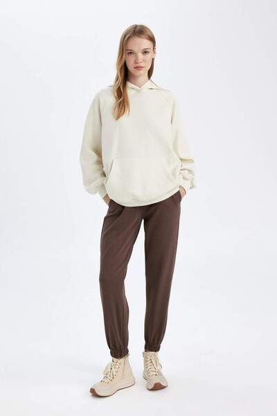 DeFacto Pantaloni de sport Jogger cu croiala normala, talie cu picioare elast...